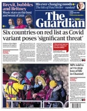 The Guardian () Newspaper Front Page for 26 November 2021