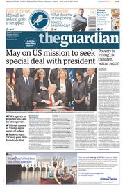 The Guardian () Newspaper Front Page for 26 January 2017