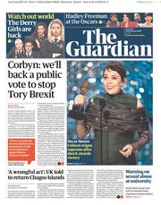 The Guardian () Newspaper Front Page for 26 February 2019