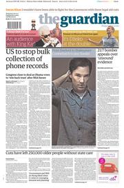 The Guardian () Newspaper Front Page for 26 March 2014