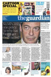The Guardian () Newspaper Front Page for 26 April 2014
