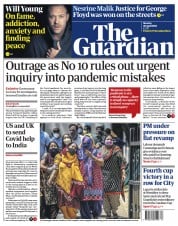 The Guardian () Newspaper Front Page for 26 April 2021