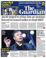 The Guardian () Newspaper Front Page for 26 April 2022
