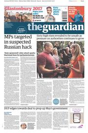 The Guardian () Newspaper Front Page for 26 June 2017