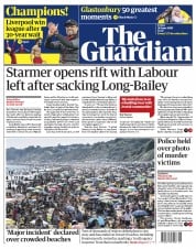 The Guardian () Newspaper Front Page for 26 June 2020