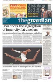 The Guardian () Newspaper Front Page for 26 July 2014