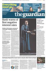 The Guardian () Newspaper Front Page for 26 July 2016