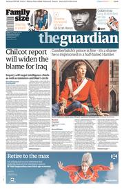 The Guardian () Newspaper Front Page for 26 August 2015