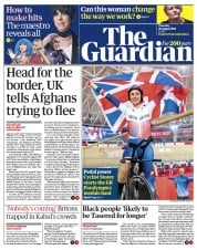 The Guardian () Newspaper Front Page for 26 August 2021