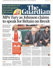 The Guardian () Newspaper Front Page for 26 September 2019