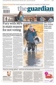 The Guardian () Newspaper Front Page for 27 December 2013