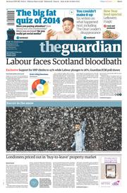 The Guardian () Newspaper Front Page for 27 December 2014