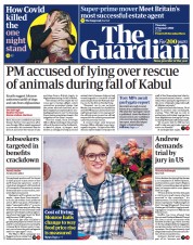The Guardian () Newspaper Front Page for 27 January 2022