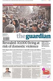 The Guardian () Newspaper Front Page for 27 February 2014
