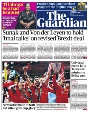 The Guardian () Newspaper Front Page for 27 February 2023