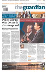 The Guardian () Newspaper Front Page for 27 March 2014