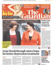 The Guardian () Newspaper Front Page for 27 April 2018