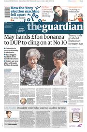 The Guardian () Newspaper Front Page for 27 June 2017