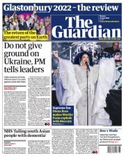 The Guardian () Newspaper Front Page for 27 June 2022