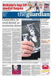 The Guardian () Newspaper Front Page for 27 July 2011