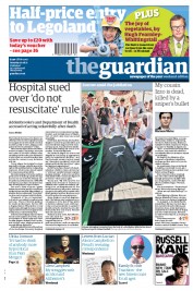 The Guardian () Newspaper Front Page for 27 August 2011