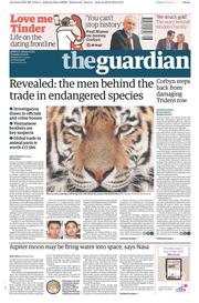 The Guardian () Newspaper Front Page for 27 September 2016