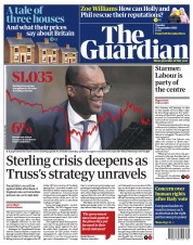 The Guardian () Newspaper Front Page for 27 September 2022