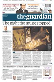 The Guardian () Newspaper Front Page for 28 November 2016