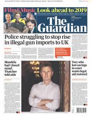 The Guardian () Newspaper Front Page for 28 December 2018