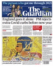 The Guardian () Newspaper Front Page for 28 December 2021