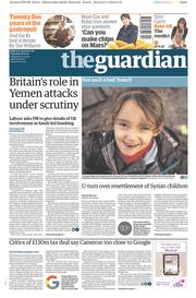 The Guardian () Newspaper Front Page for 28 January 2016