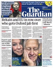 The Guardian () Newspaper Front Page for 28 January 2021