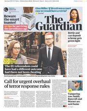 The Guardian () Newspaper Front Page for 28 March 2018