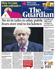 The Guardian () Newspaper Front Page for 28 April 2020