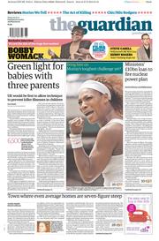 The Guardian () Newspaper Front Page for 28 June 2013