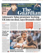 The Guardian () Newspaper Front Page for 28 June 2019