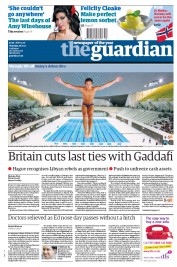 The Guardian () Newspaper Front Page for 28 July 2011
