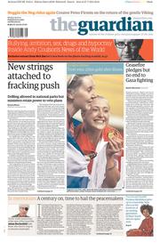 The Guardian () Newspaper Front Page for 28 July 2014