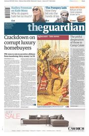 The Guardian () Newspaper Front Page for 28 July 2015