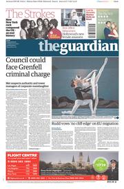 The Guardian () Newspaper Front Page for 28 July 2017