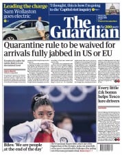 The Guardian () Newspaper Front Page for 28 July 2021
