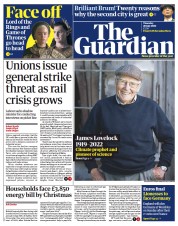 The Guardian () Newspaper Front Page for 28 July 2022
