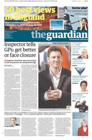 The Guardian () Newspaper Front Page for 28 September 2013