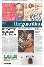 The Guardian () Newspaper Front Page for 29 October 2016