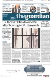 The Guardian () Newspaper Front Page for 29 November 2017