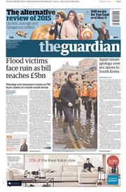 The Guardian () Newspaper Front Page for 29 December 2015