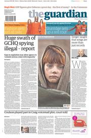 The Guardian () Newspaper Front Page for 29 January 2014