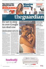 The Guardian () Newspaper Front Page for 29 January 2016