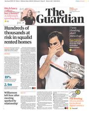 The Guardian () Newspaper Front Page for 29 January 2018