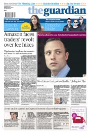 The Guardian () Newspaper Front Page for 29 March 2013